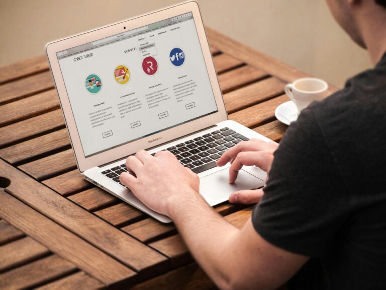 A man working on a laptop