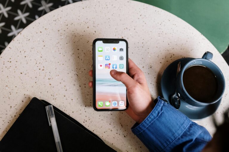 A phone with different social apps